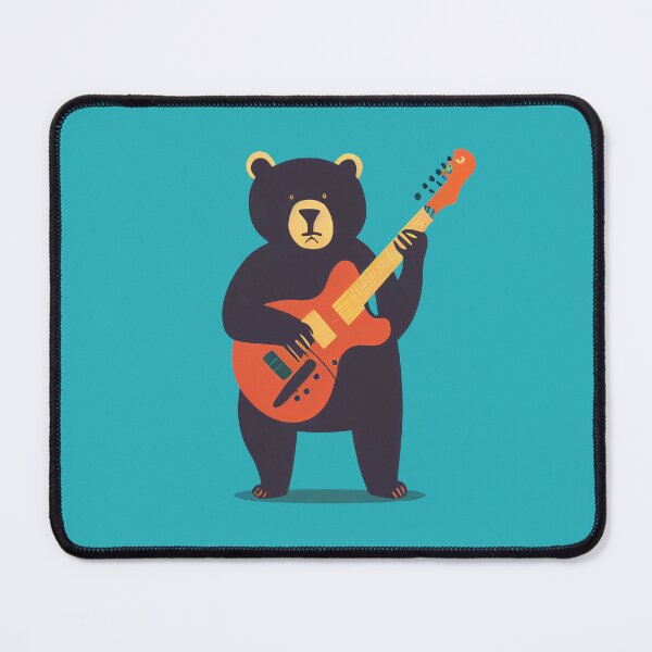 Item preview, Bear Playing Guitar Print designed and sold by ThePurpleMelon.