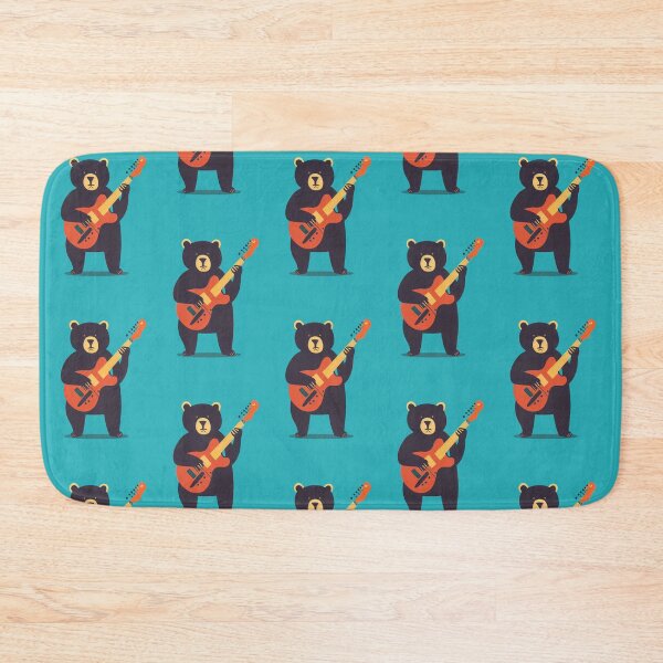 Item preview, Bear Playing Guitar Print designed and sold by ThePurpleMelon.