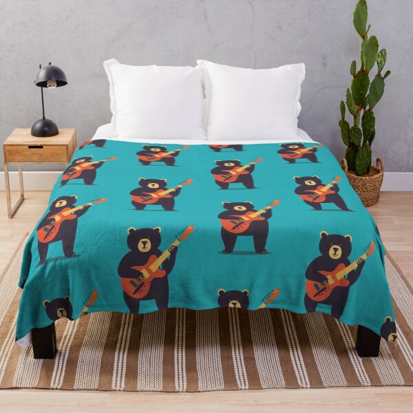 Item preview, Bear Playing Guitar Print designed and sold by ThePurpleMelon.