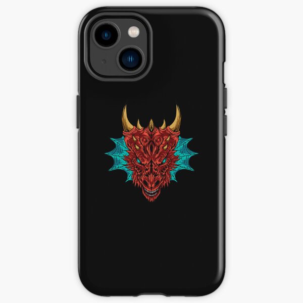 red angry salamander dragon head iPhone Tough Case