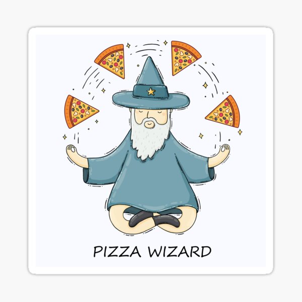 "Pizza Wizard" Sticker for Sale by YouAnother Redbubble
