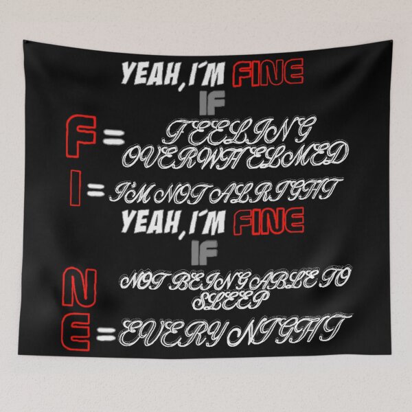 Item preview, Yeah, I'm Fine lyrics designed and sold by TSFamderArtist.