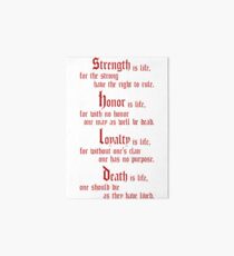 Mandalorian code - Strength, honor, loyalty, death Art Board