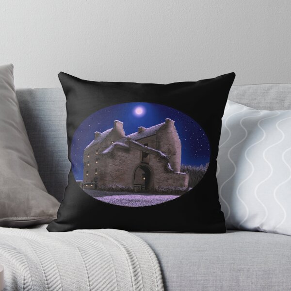 Lallybroch Midhope Castle Winter Throw Pillow