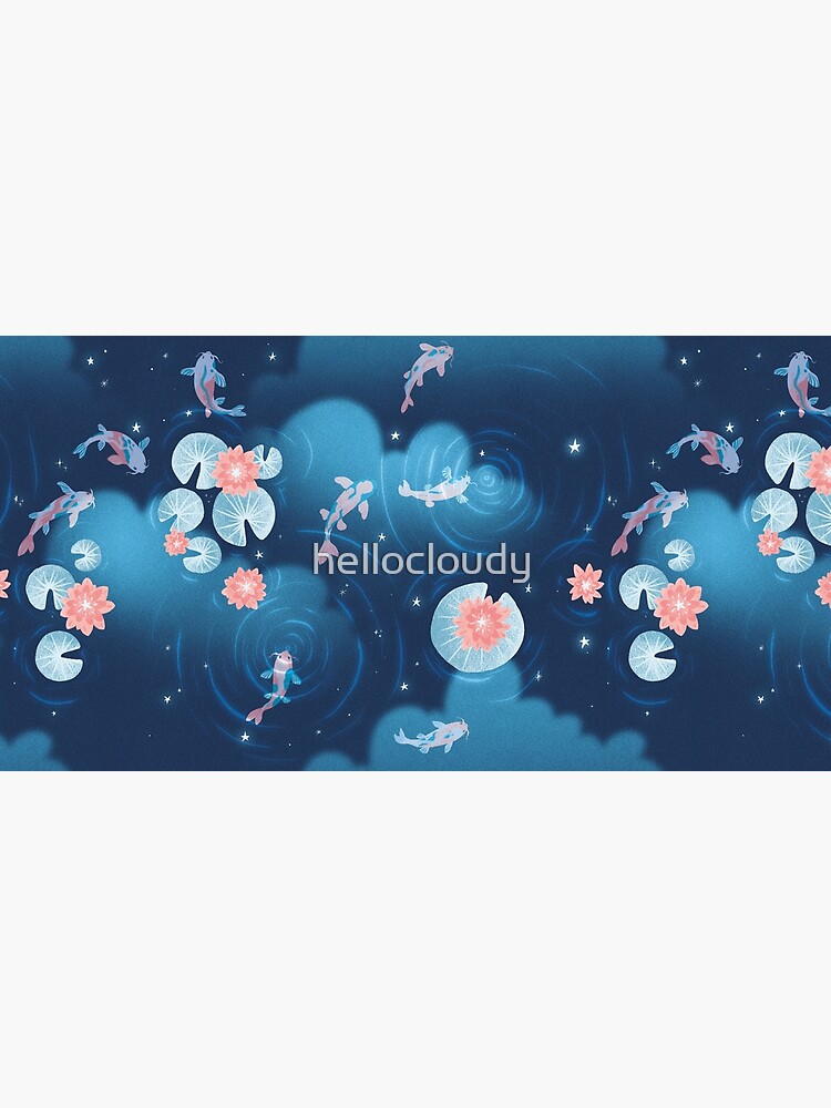 Thumbnail 5 of 5, Mouse Pad, Koi pond - night designed and sold by hellocloudy.