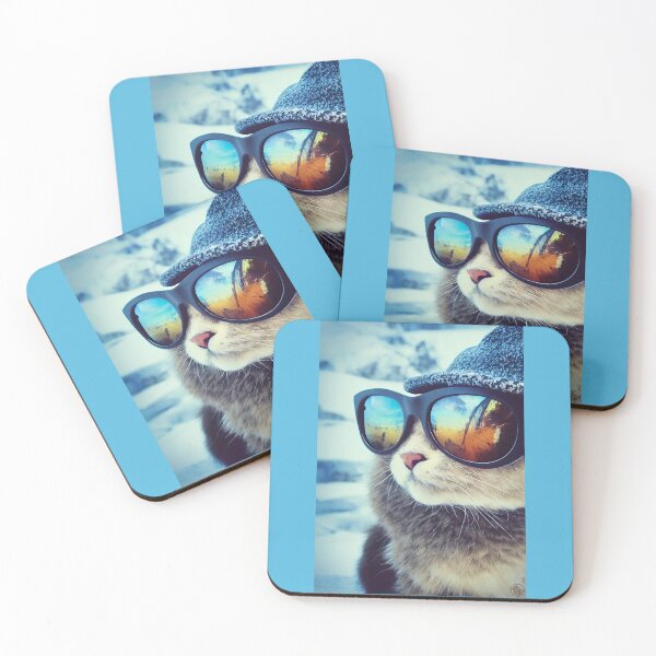 Item preview, Kool Kat - Hipster Kitten with Sunglasses designed and sold by JediNeil.
