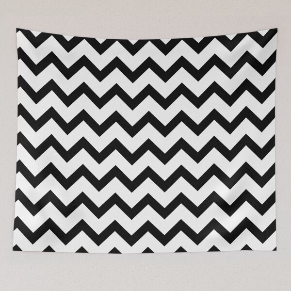 Item preview, Simple Black and white Chevron geometric lines retro fun pattern  designed and sold by PLdesign.