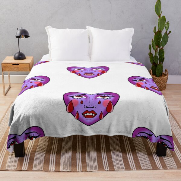 Item preview, Beautiful Vampire Face Crying Heart Purple and Red Blood cute gift designed and sold by AnanasArt.