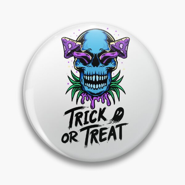 Item preview, Trick or treat for Halloween skull designed and sold by Gaynor Burrows.