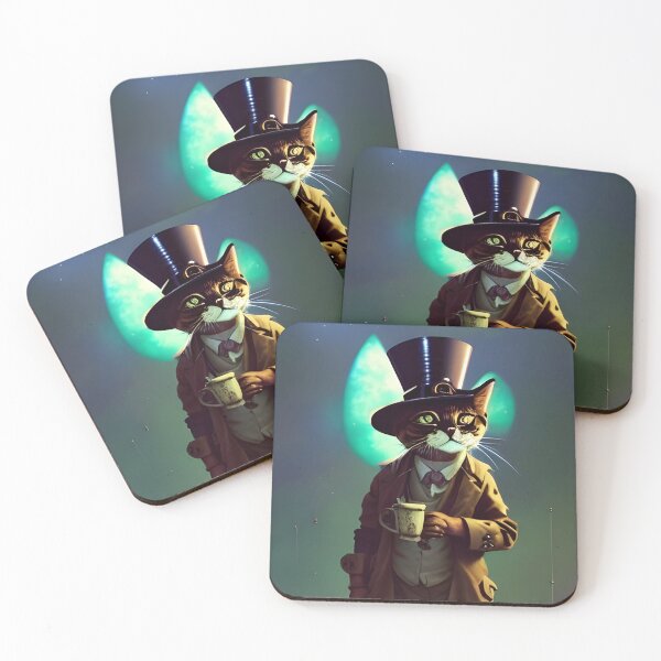Item preview, Steampunk Cat in Trenchcoat and Top Hat designed and sold by Eliteijr.