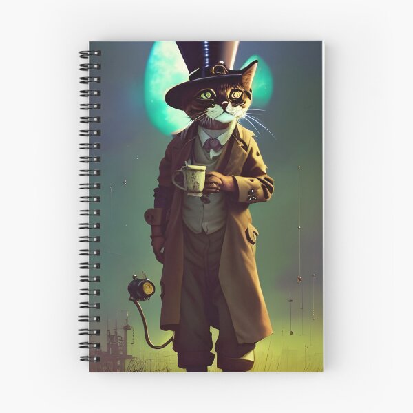 Item preview, Steampunk Cat in Trenchcoat and Top Hat designed and sold by Eliteijr.