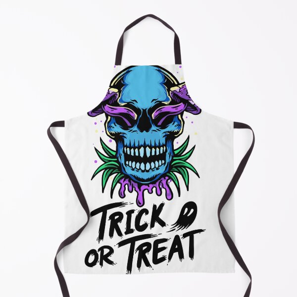 Item preview, Trick or treat for Halloween skull designed and sold by Gaynor Burrows.