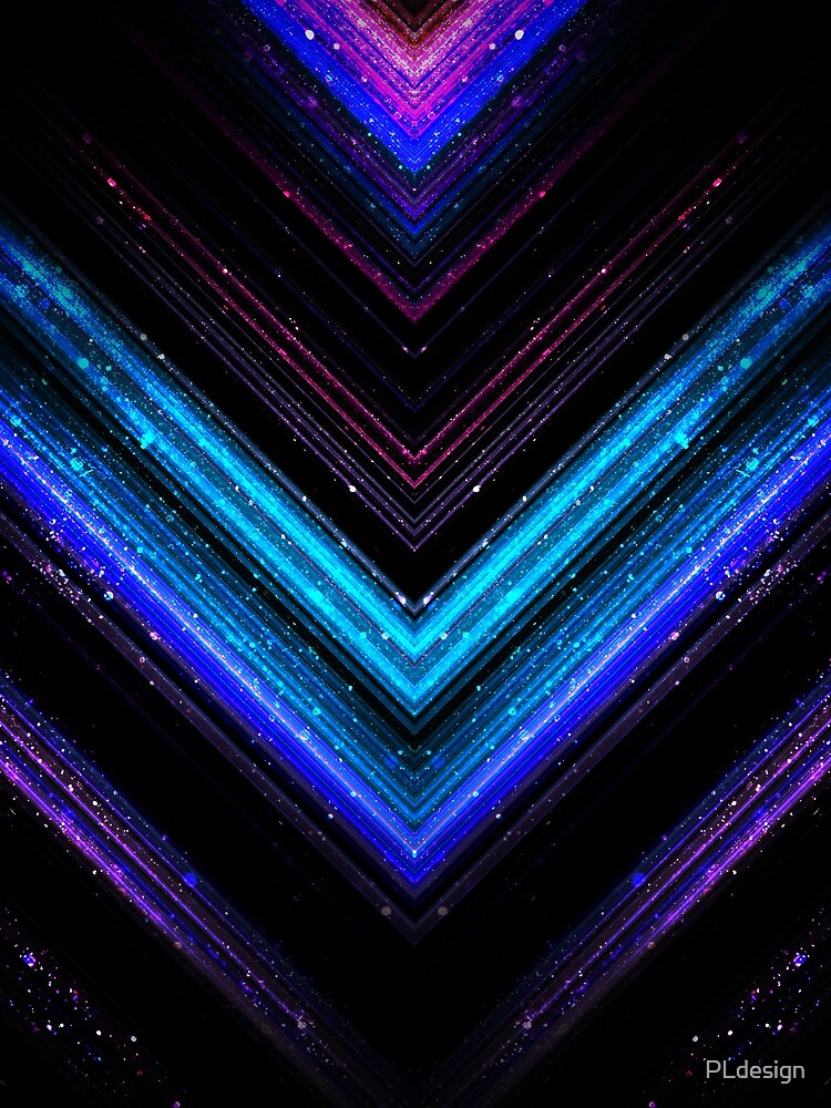 Sparkly metallic blue and purple galaxy chevron lines by PLdesign
