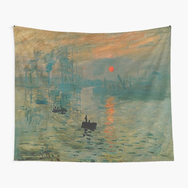 "Claude Monet  "Impression Sunrise"  Daybreak Over the Port of Le Havre" Tapestry for Sale by 