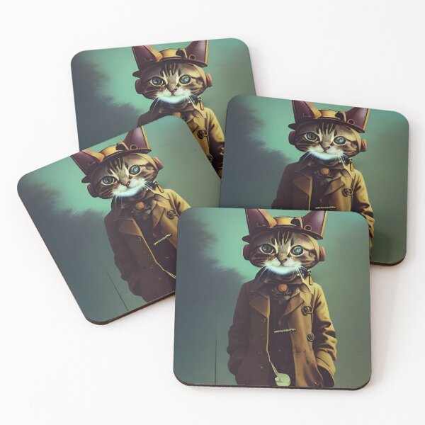 Item preview, Steampunk Cat in Trenchcoat and Hat designed and sold by Eliteijr.