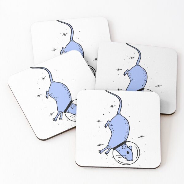 Item preview, blue astronaut rat in space cute gift designed and sold by AnanasArt.
