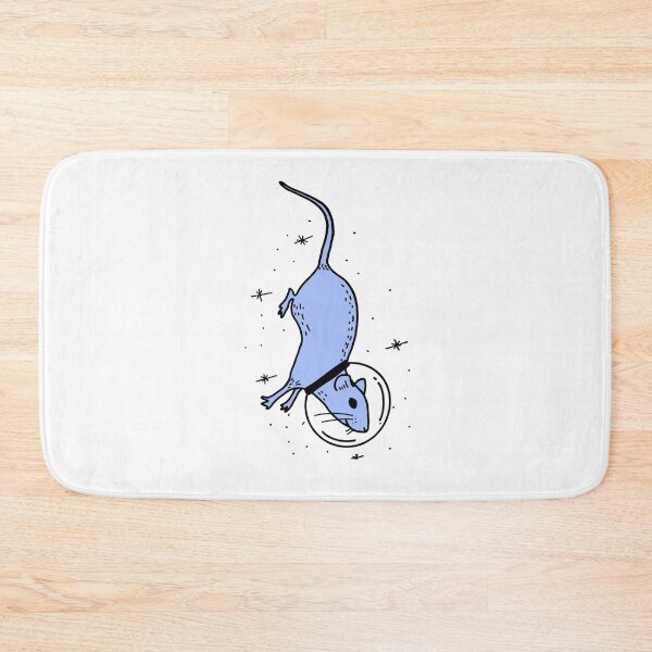 Item preview, blue astronaut rat in space cute gift designed and sold by AnanasArt.
