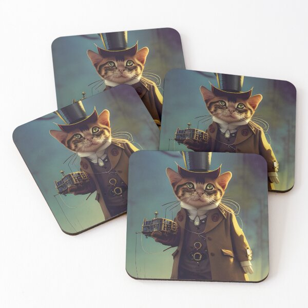 Item preview, Steampunk Cat in Gentleman’s Coat and Hat designed and sold by Eliteijr.