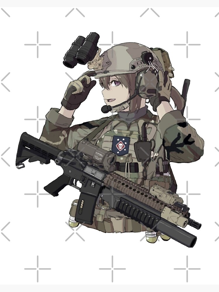 Anime Army Girl Anime Military Girl HD phone wallpaper  Pxfuel