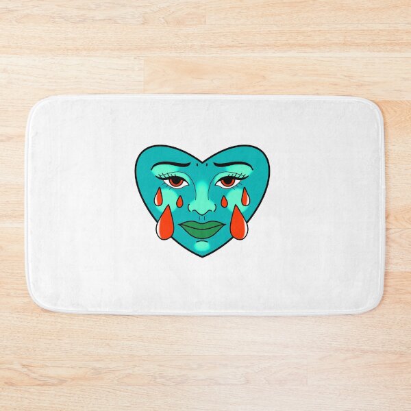Item preview, blue crying heart with thick lips amd red eyes cute gift designed and sold by AnanasArt.