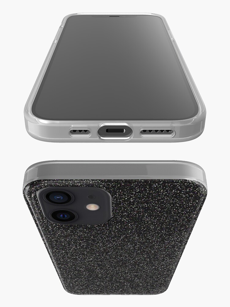 Alternate view of Black, Grey, Concrete, Stone, Glitter, marble, pattern, texture, mint, brown, iphone case iPhone Case & Cover