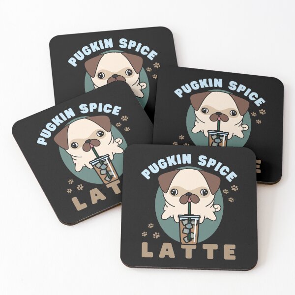 Item preview, Pugkin spice latte, cute pug  thanksgiving design, for pug lovers   designed and sold by reka88.