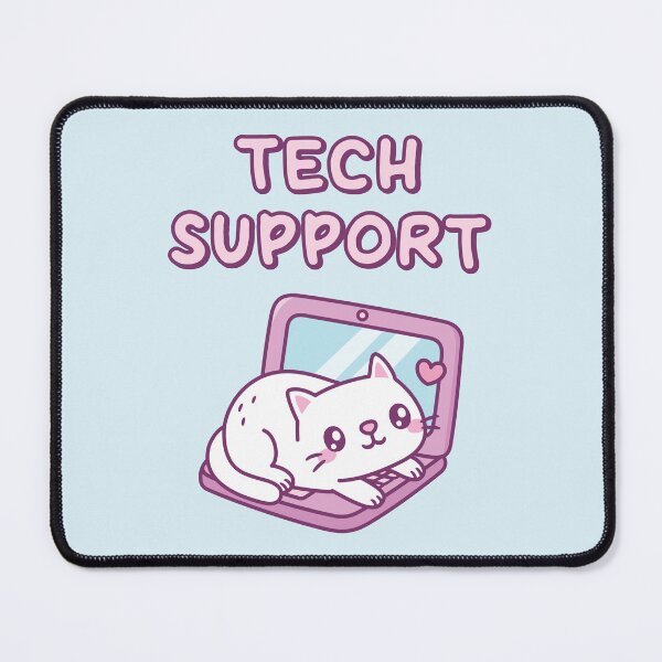 Item preview, Cute White Cat Resting On Laptop Tech Support Funny designed and sold by rustydoodle.
