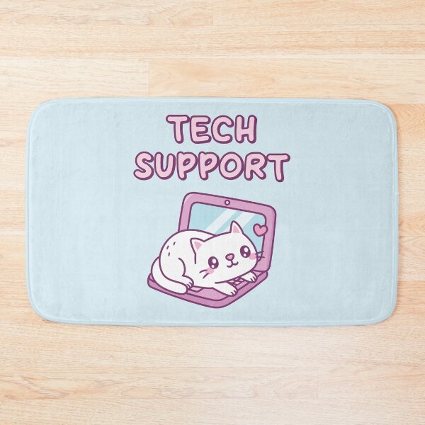 Item preview, Cute White Cat Resting On Laptop Tech Support Funny designed and sold by rustydoodle.