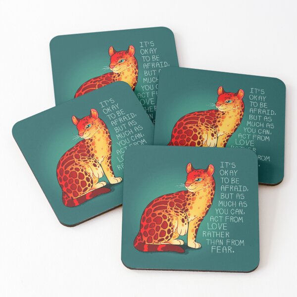 Item preview, "Act From Love Rather Than From Fear" Fire Ocelot designed and sold by thelatestkate.