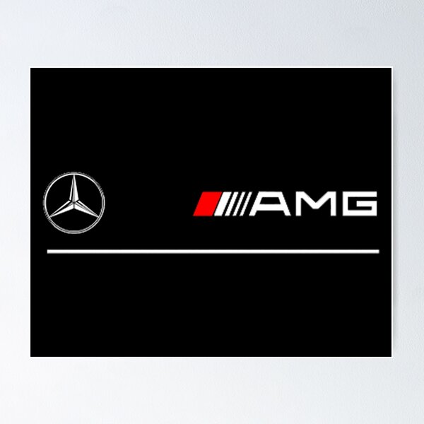 Mercedes Benz Wall Decal Art Garage AMG Logo Car Vinyl Wall Sticker Decor  NL80 