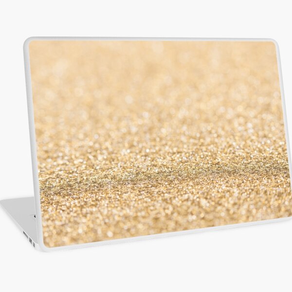 Beautiful champagne gold glitter sparkles Laptop Skin