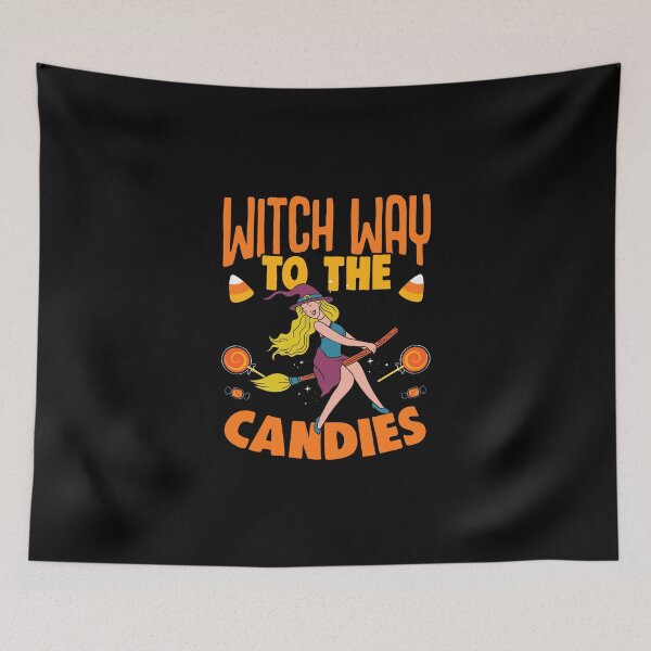 Item preview, Witch Way To The Candy Funny Trick Or Treat Halloween Party designed and sold by Nessshirts.