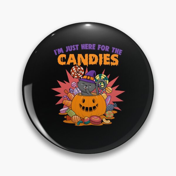 Item preview, I'm Just Here For The Candy Cute Trick Or Treat Witch Cat  designed and sold by Nessshirts.