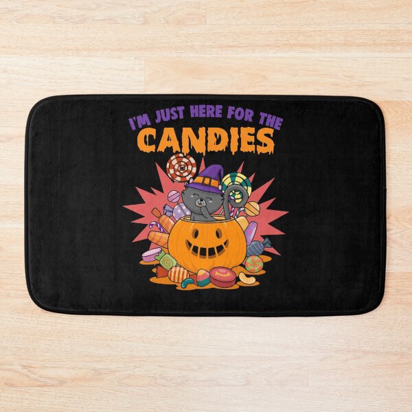 Item preview, I'm Just Here For The Candy Cute Trick Or Treat Witch Cat  designed and sold by Nessshirts.