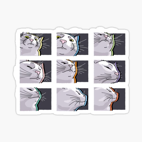 "Cat Vibing Meme CatJAM Cat Vibing To Music " Sticker For Sale By ...