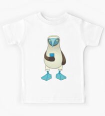 Blue-footed Booby with Phone Kids Tee