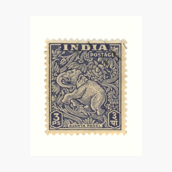 Stamp - India - Elephant - 3Ps Art Print