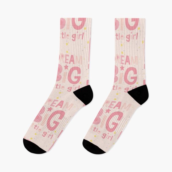 Item preview, Dream Big Little Girl Dreamy Quote In Pink Sticker designed and sold by DearMichelle.