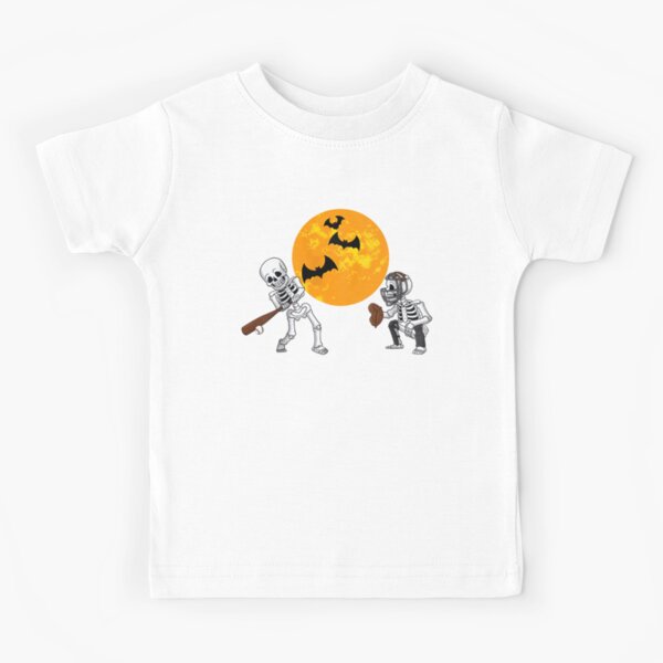 Baseball Skeleton Men Boys Pirate Baseball Halloween Shirt - TeeUni