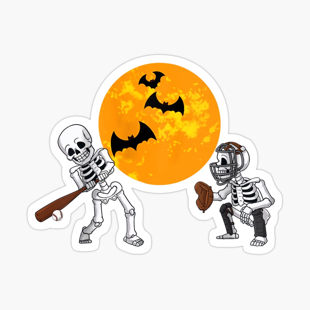  Halloween baseball skeleton for youth boys baseball