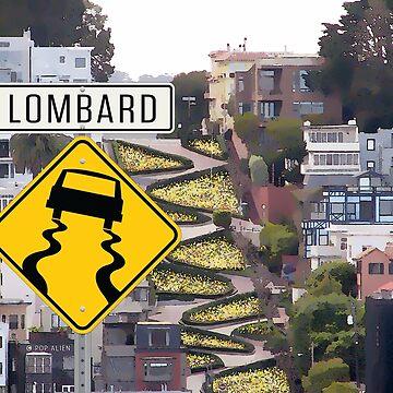 Lombard Street - San Francisco Leggings by Pop Alien