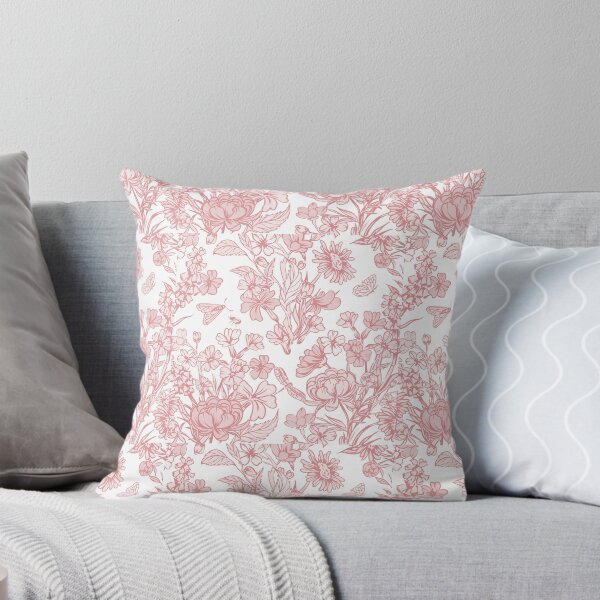 Item preview, Monochrome Pink Flower Pattern designed and sold by H3rron-Arts.