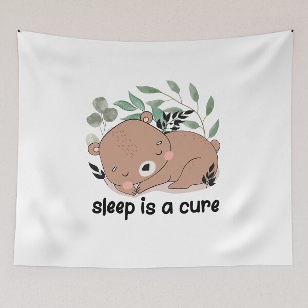 Item preview, Sleep is a cure. designed and sold by Tiny-Love ⭐⭐⭐⭐⭐.