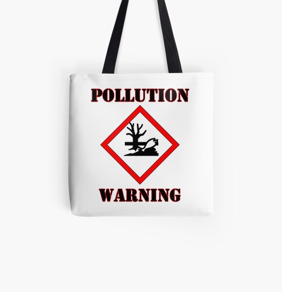 Pollution Warning All Over Print Tote Bag