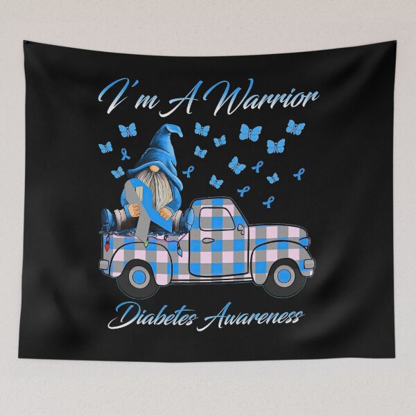 Item preview, Truck Gnomes I’m A Warrior Diabetes Awareness designed and sold by heckforddewey.
