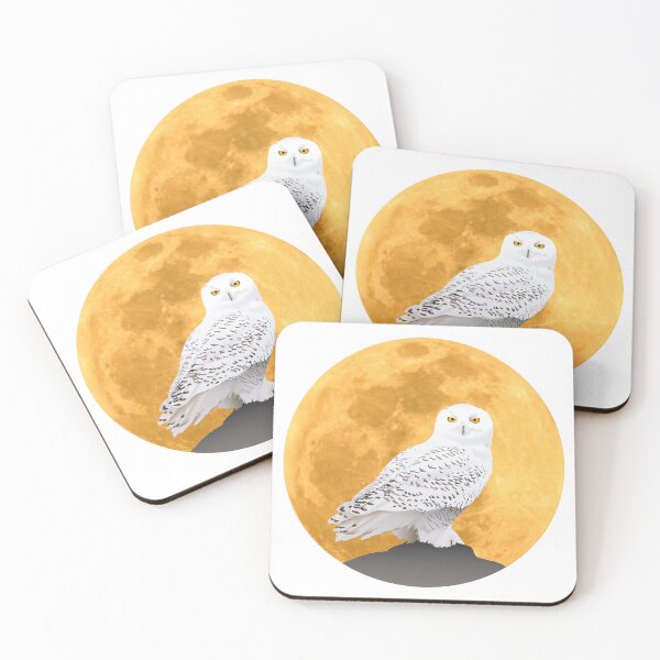 Item preview, Snowy Owl Full Moon designed and sold by MadeClose.