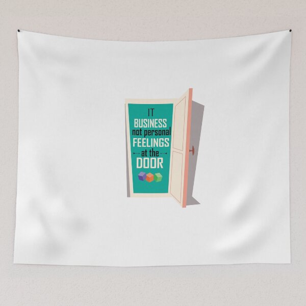 Item preview, It business not personal feelings at the door Inspirational Motivational Quote designed and sold by creativeideaz.