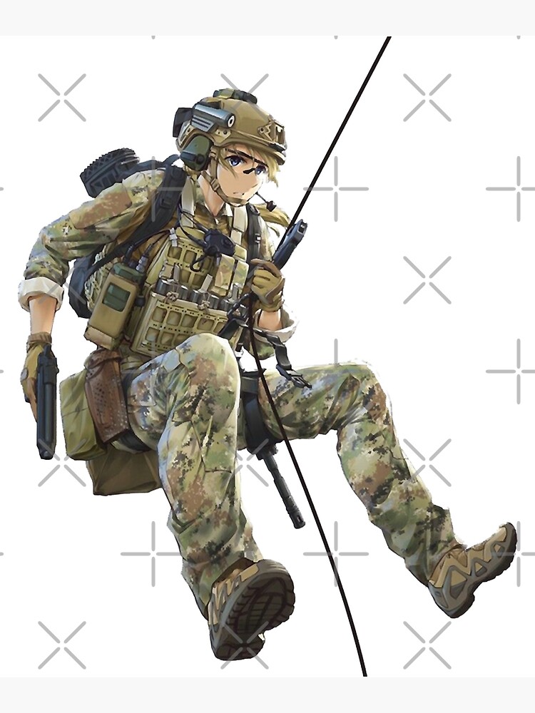 Anime Female Soldier 少女向けアニメ Military, Anime, cg Artwork, cartoon,  fictional Character png | PNGWing