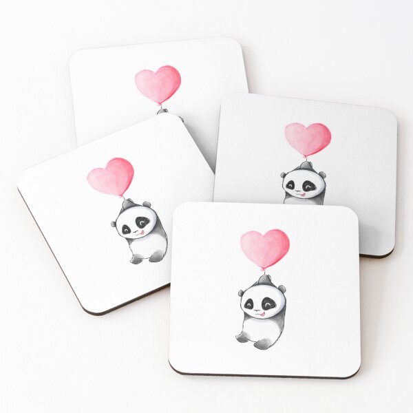 Item preview, Cute Panda Love Balloon designed and sold by cutepandatown.