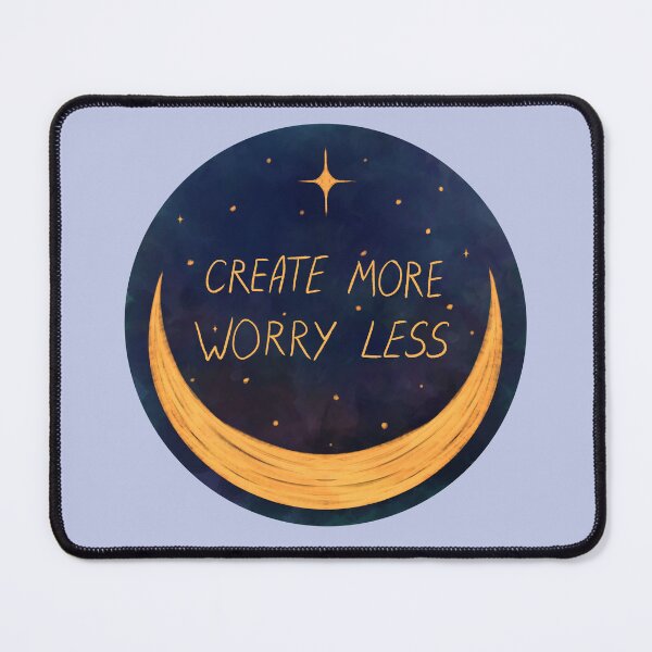 Item preview, Moon - Create more/ worry less designed and sold by MoxyBlack.
